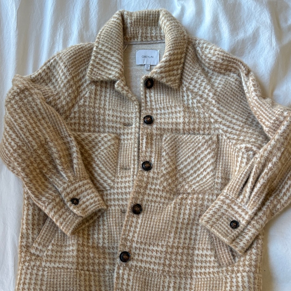 Greylin Beige and Cream Textured Jacket